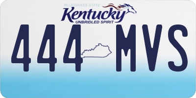 KY license plate 444MVS