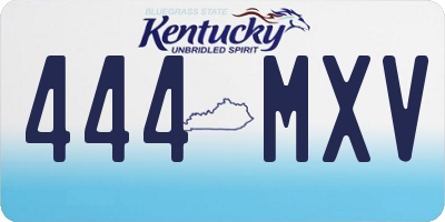 KY license plate 444MXV