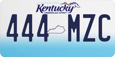 KY license plate 444MZC
