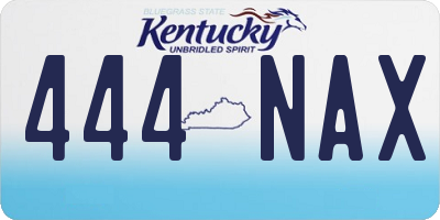 KY license plate 444NAX