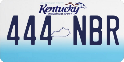 KY license plate 444NBR