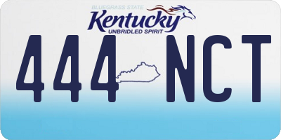 KY license plate 444NCT