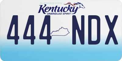 KY license plate 444NDX