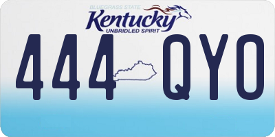 KY license plate 444QYO
