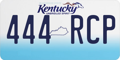 KY license plate 444RCP