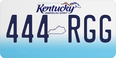 KY license plate 444RGG
