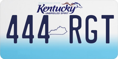 KY license plate 444RGT