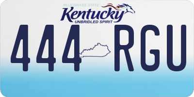 KY license plate 444RGU