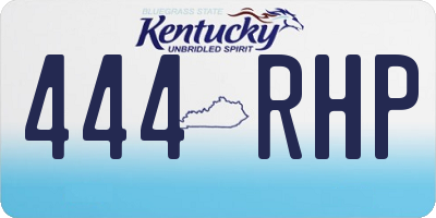 KY license plate 444RHP