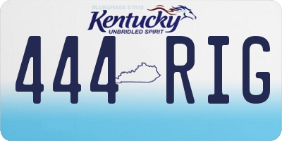 KY license plate 444RIG