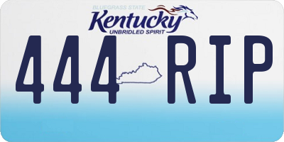 KY license plate 444RIP