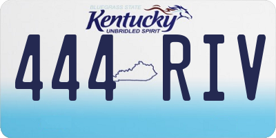 KY license plate 444RIV