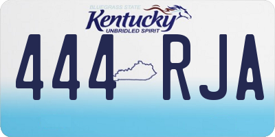KY license plate 444RJA