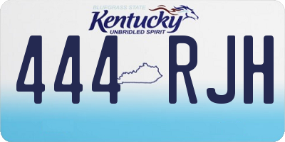 KY license plate 444RJH