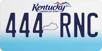 KY license plate 444RNC