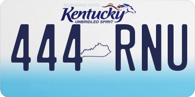 KY license plate 444RNU