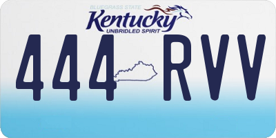 KY license plate 444RVV