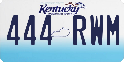 KY license plate 444RWM