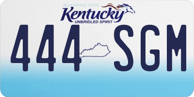 KY license plate 444SGM
