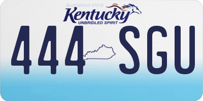 KY license plate 444SGU