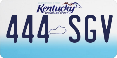 KY license plate 444SGV