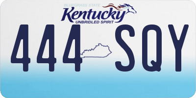 KY license plate 444SQY