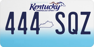 KY license plate 444SQZ