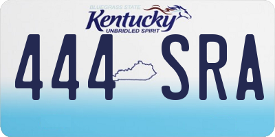 KY license plate 444SRA