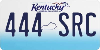 KY license plate 444SRC