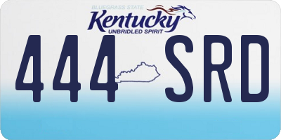 KY license plate 444SRD