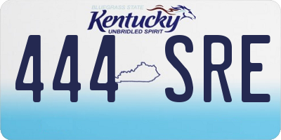 KY license plate 444SRE