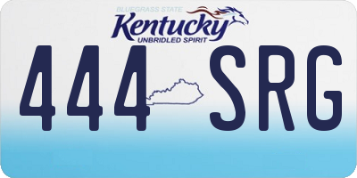 KY license plate 444SRG