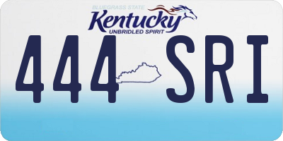 KY license plate 444SRI