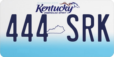 KY license plate 444SRK
