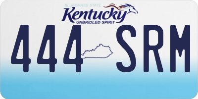 KY license plate 444SRM