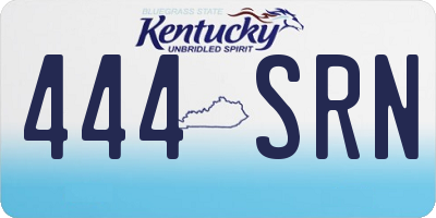 KY license plate 444SRN