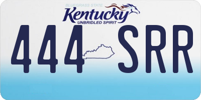 KY license plate 444SRR