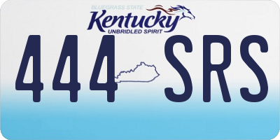 KY license plate 444SRS