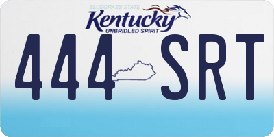 KY license plate 444SRT