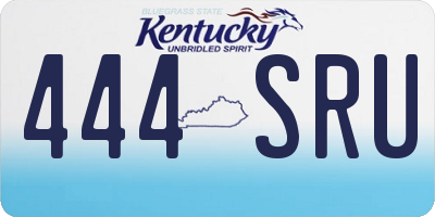 KY license plate 444SRU
