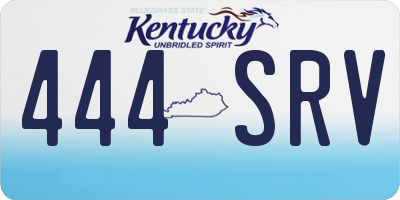 KY license plate 444SRV
