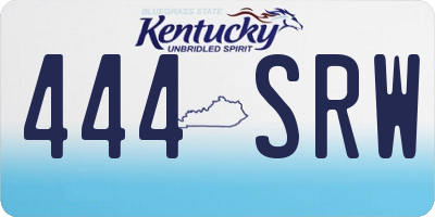 KY license plate 444SRW