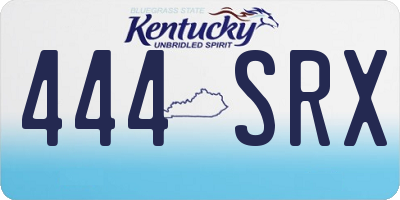 KY license plate 444SRX