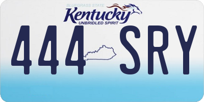 KY license plate 444SRY
