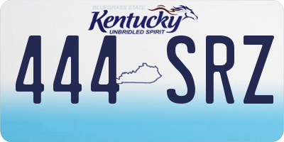 KY license plate 444SRZ