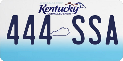 KY license plate 444SSA