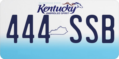 KY license plate 444SSB