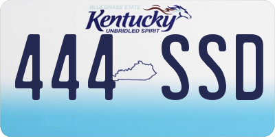 KY license plate 444SSD