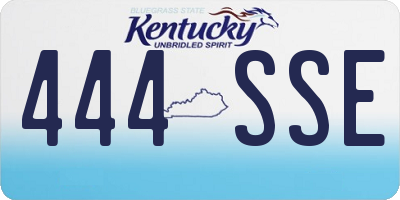 KY license plate 444SSE