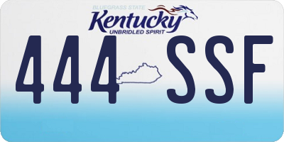 KY license plate 444SSF